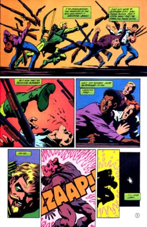 Green Arrow 89 pg 3 by P: Michael Netzer I: Rob Leigh